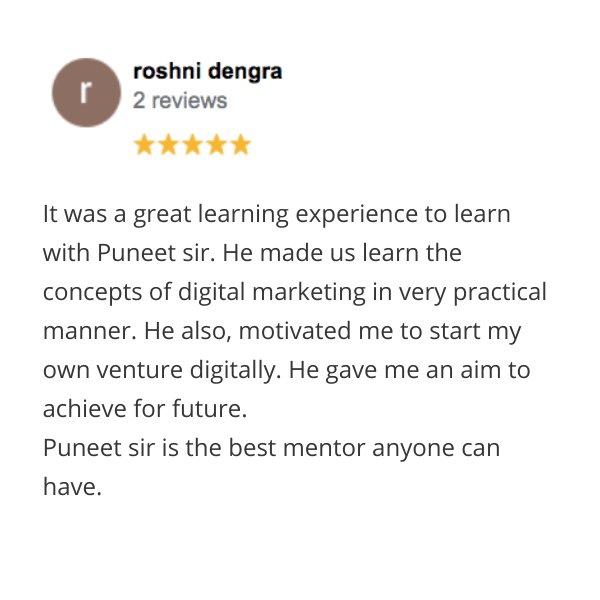 roshni - fb ads course review - young urban project