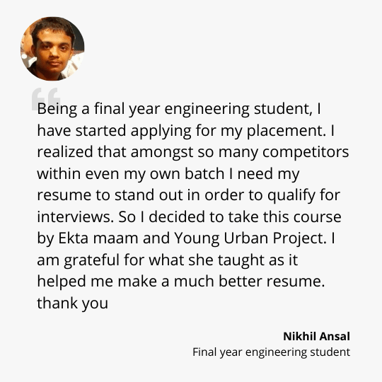 Testimonial - Nikhil