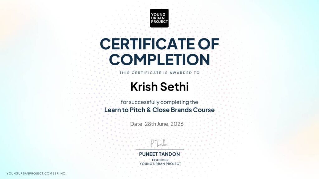 Learn to Pitch Course – Young Urban Project 21