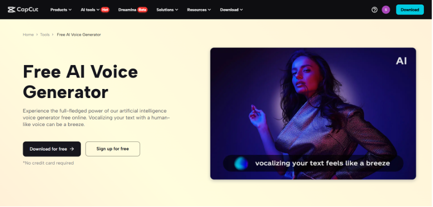 Capcut website