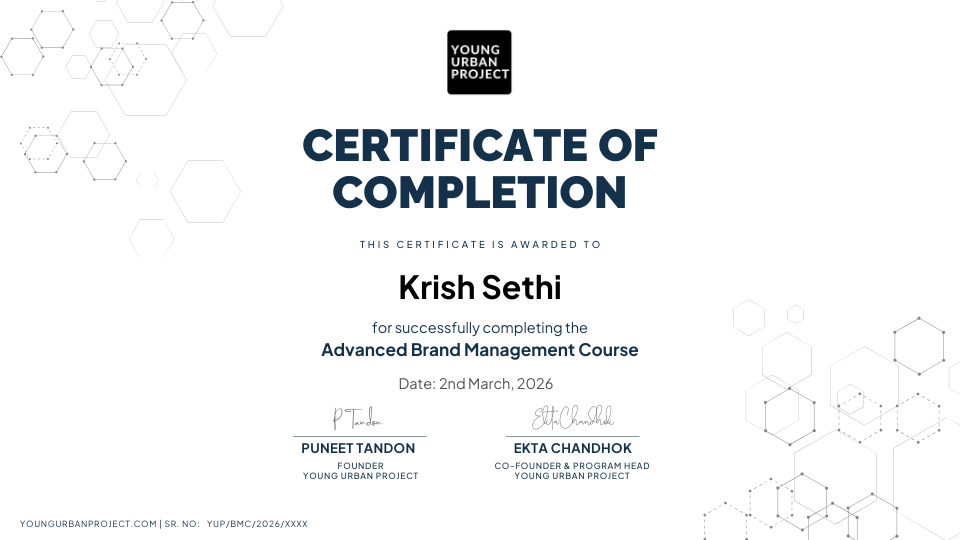 brand management course certificate