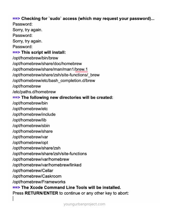 homebrew mac terminal installation