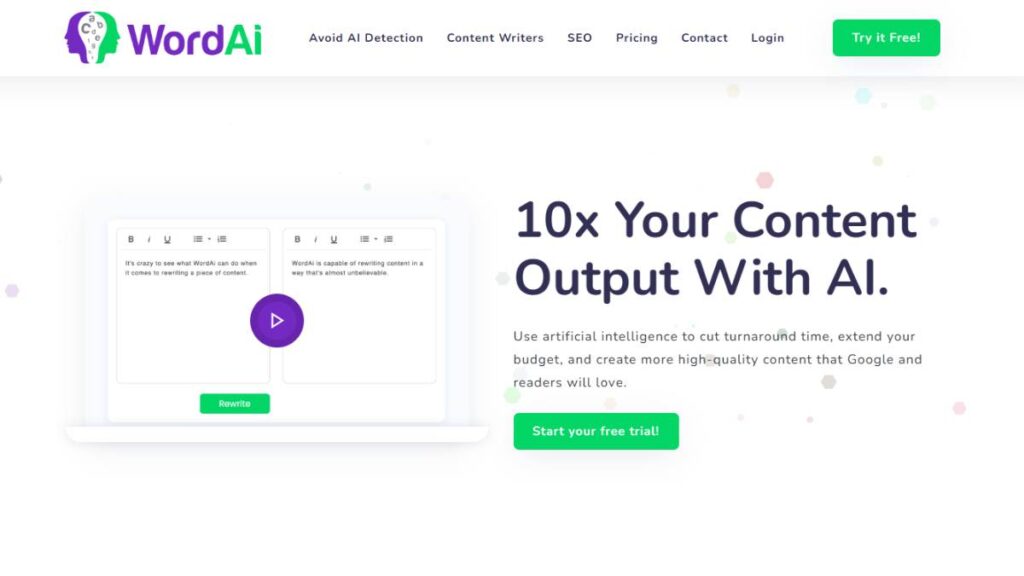 12 Best AI article spinner tools for Blogs, SEO & Marketing 4 12 Best AI article spinner tools for Blogs, SEO & Marketing 3
