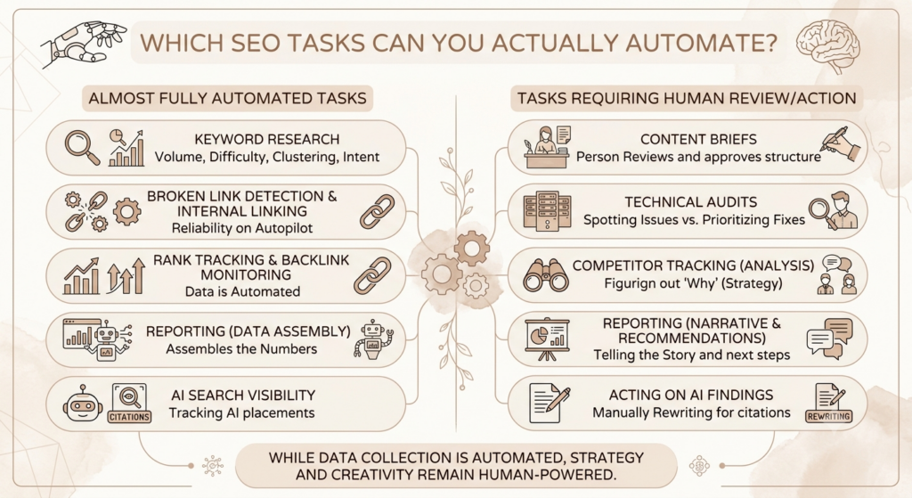SEO Automation Tools: The Complete 2026 Guide to Automating Keyword Research, Content Optimization, and AI Search Visibility 6 SEO Automation Tools