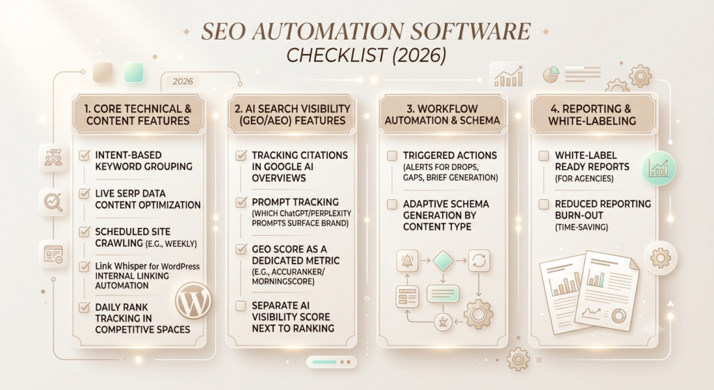 SEO Automation Tools: The Complete 2026 Guide to Automating Keyword Research, Content Optimization, and AI Search Visibility 5 SEO Automation Tools