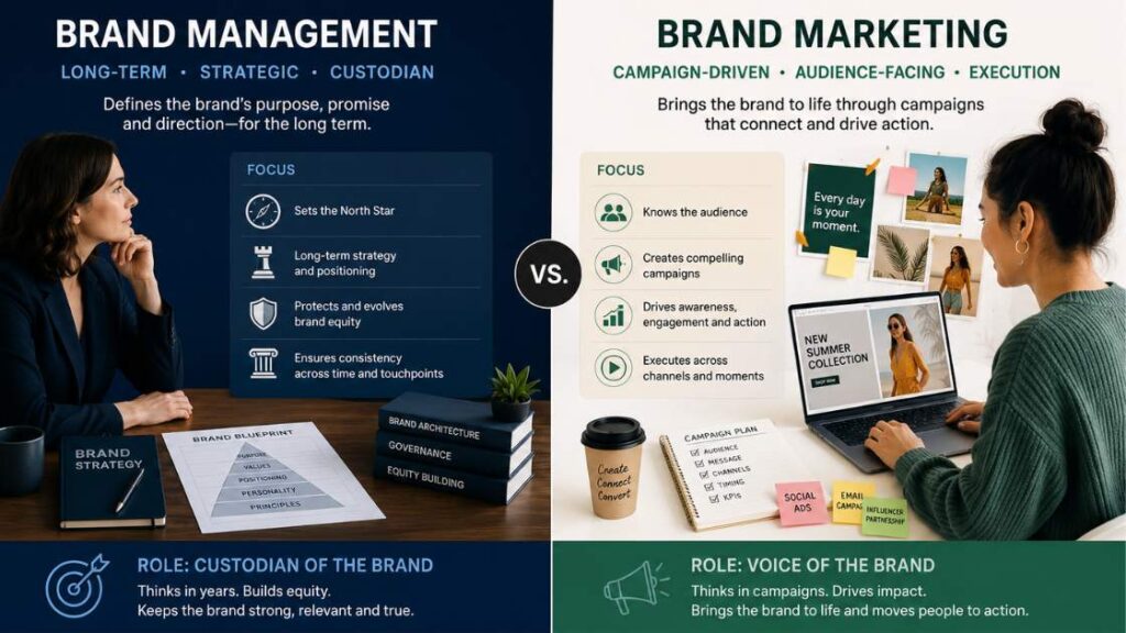 Brand Management vs Brand Marketing: Key Differences Explained 2 brand management vs brand marketing