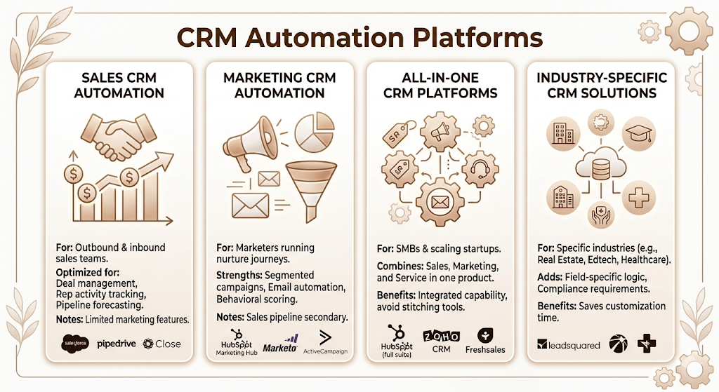 CRM Automation Platforms: How to Automate Sales, Marketing, and Customer Workflows 6 CRM Automation Platforms