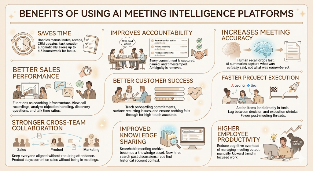 AI Meeting Intelligence Platforms: Features, Benefits, and Best Tools in 2026 5 AI Meeting Intelligence Platforms