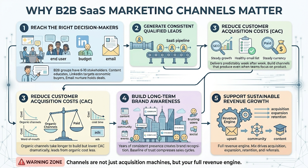 B2B SaaS Marketing Channels: A Complete Guide to Building a Predictable Growth Engine 3 B2B SaaS Marketing Channels