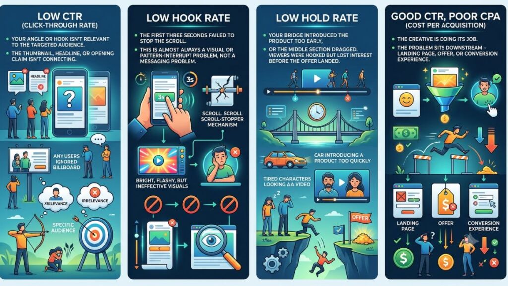 How to Build a Meta Ads Creative Decision Framework: Kill, Keep, Iterate Rules 3 How to Diagnose a Losing Ad Before You Kill It