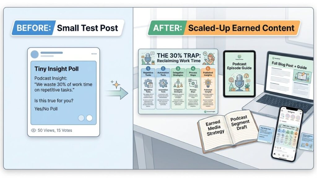 How to Find Content Ideas from Podcasts: A 5-Step Framework That Turns Insights Into Posts 3 How to Find Content Ideas from Podcasts: A 5-Step Framework That Turns Insights Into Posts 2