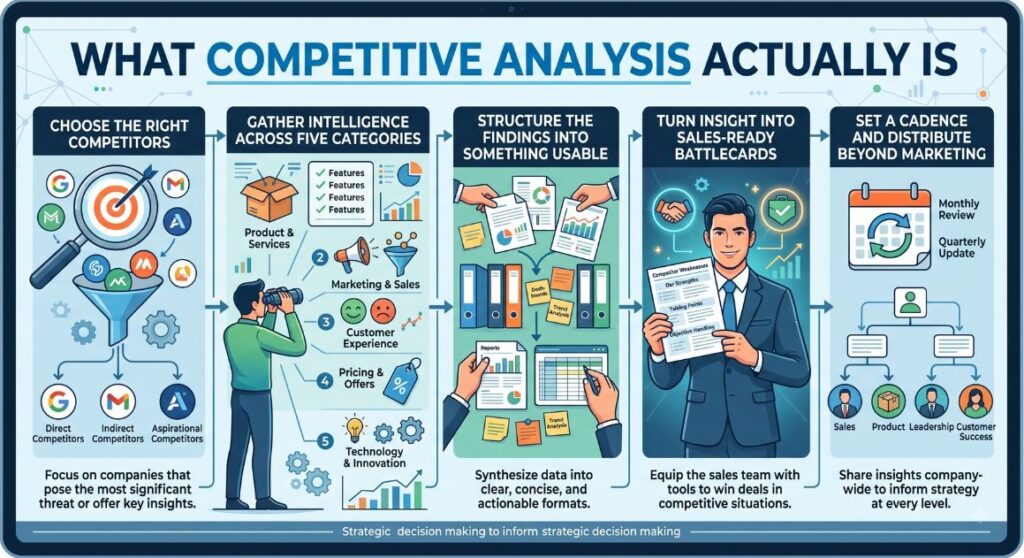 How to Run a Competitive Analysis for Product Marketing 2 What Competitive Analysis Actually Is