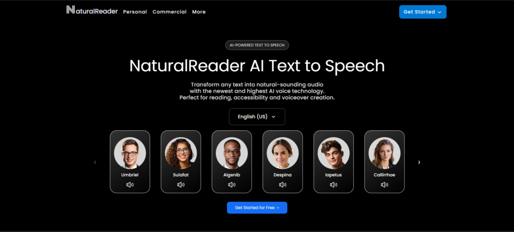 15 Best Speechify Alternatives for Students, Professionals & Creators 3 NaturalReader